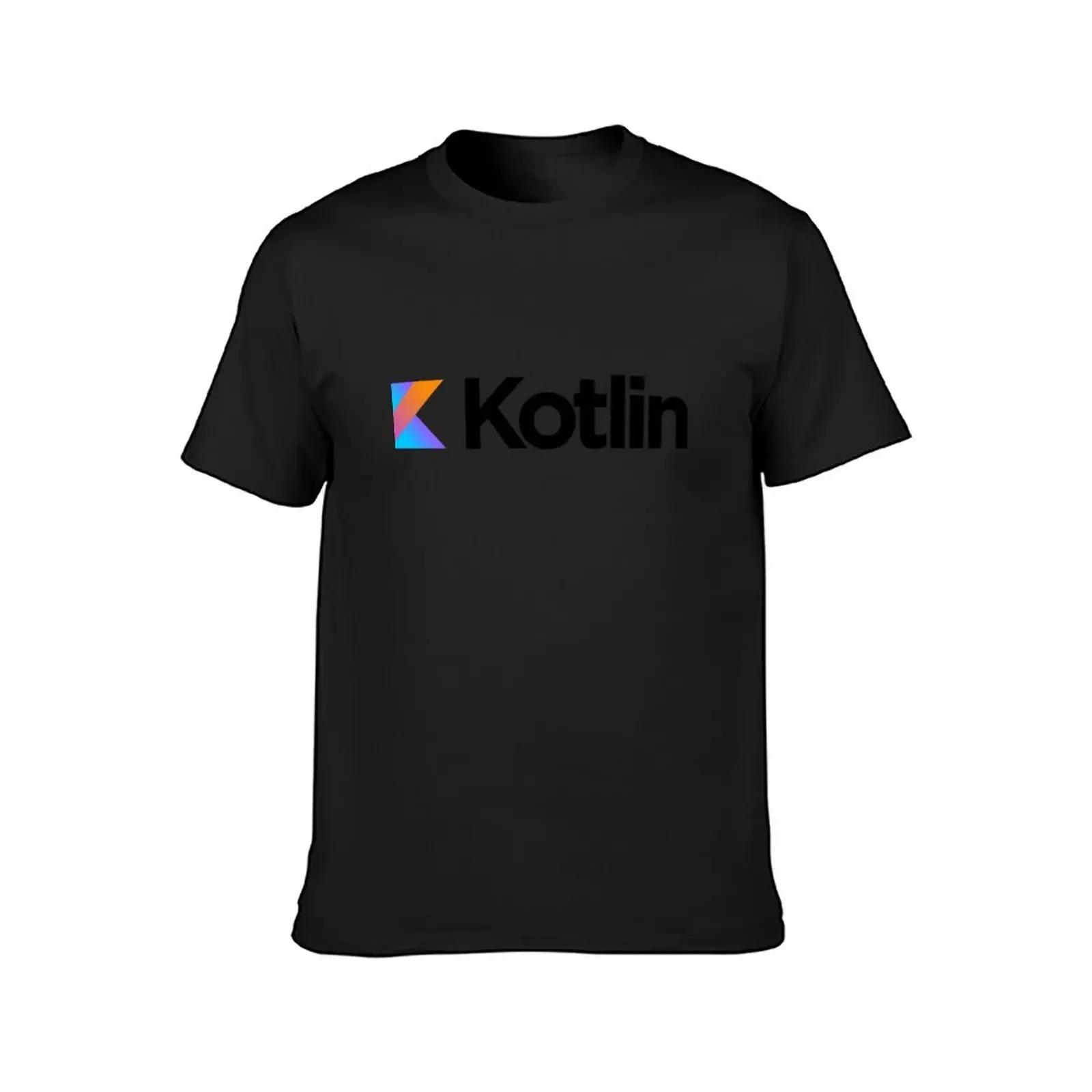 Футболка с логотипом Kotlin изящная винтажная одежда быстросохнущая Мужская