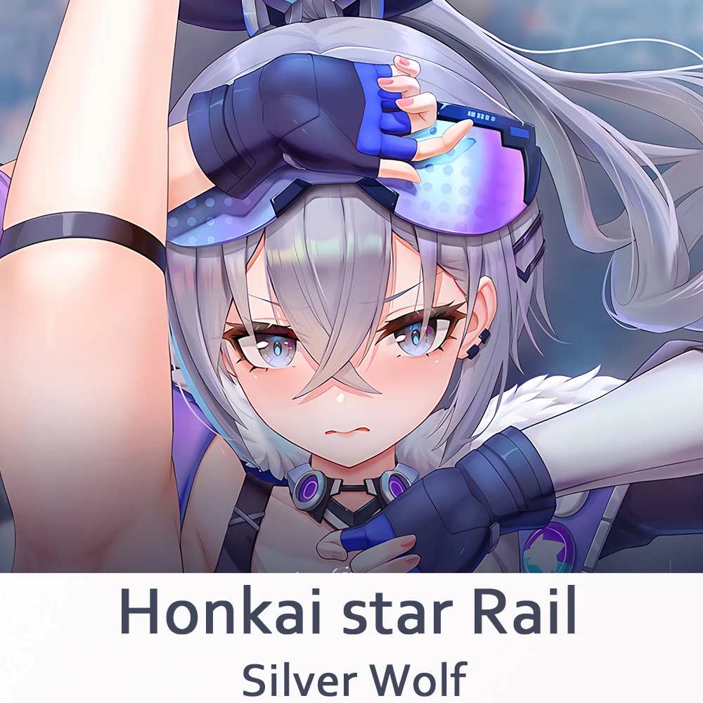 Honkai Star Rail Sier Wolf Dakimakura наволочка с двусторонним принтом на петлях для тела