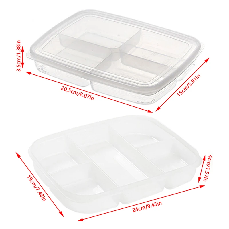 

1pc Food Fruit Storage Box Portable Compartment Refrigerator Freezer Organizers Sub-Packed Meat Onion Ginger Clear Crisper