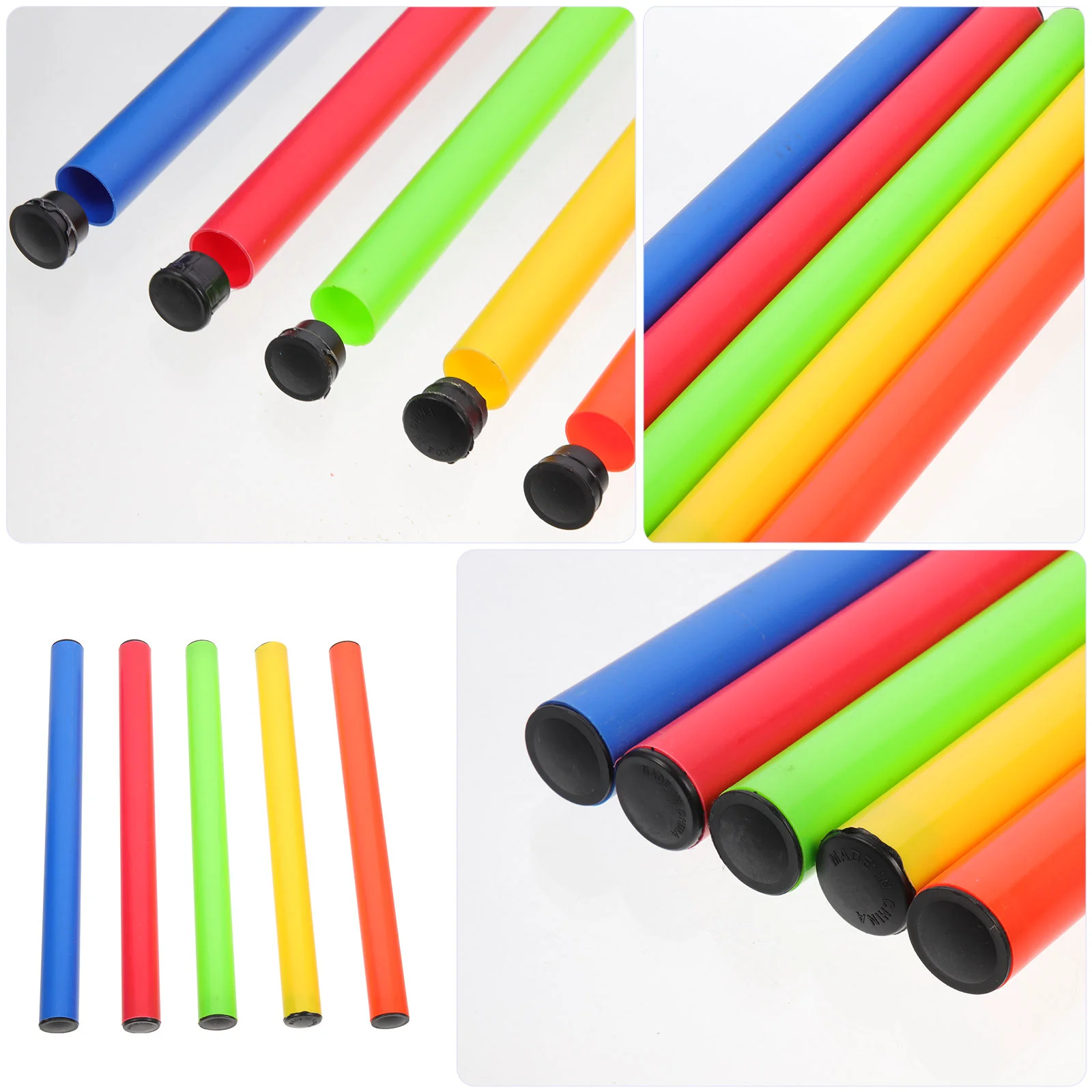 

5 Pcs Relay Stick Kids Tools Race Supply Outdoor Racing Sticks Running Track Field Training