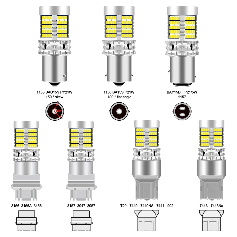 CANBUS led 1157 стосветильник 1156 ba15s P21W светильник t20 7443 сигнал поворота 3156 3157