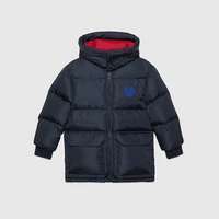 nigo childrens winter warm mid length printed hooded multi pocket puffer down jacket coat nigo36842