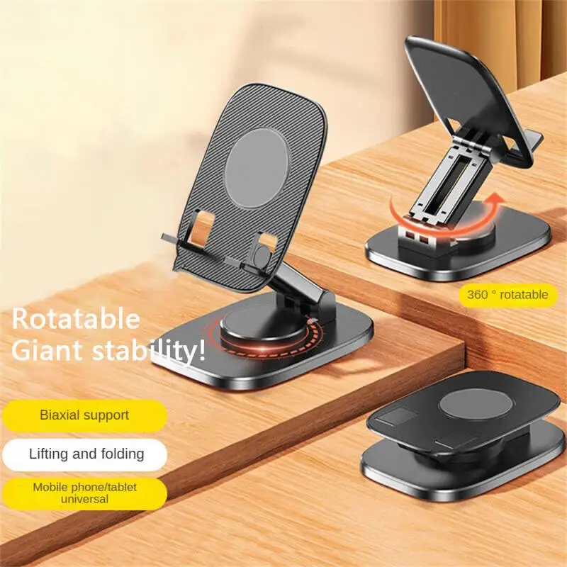 

Etc Mobile Phone Bracket Double Shaft Design Lazy Stand Stable And Non-slip Without Rollover Multifunctional Foldable