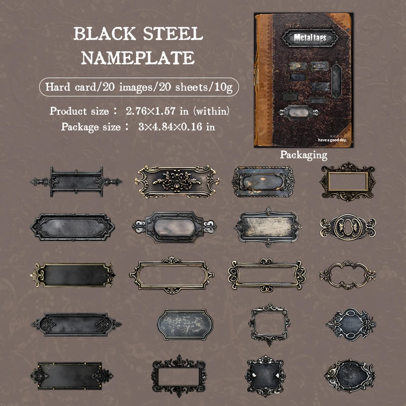 

Старинные металлические этикетки-наклейки для карточек