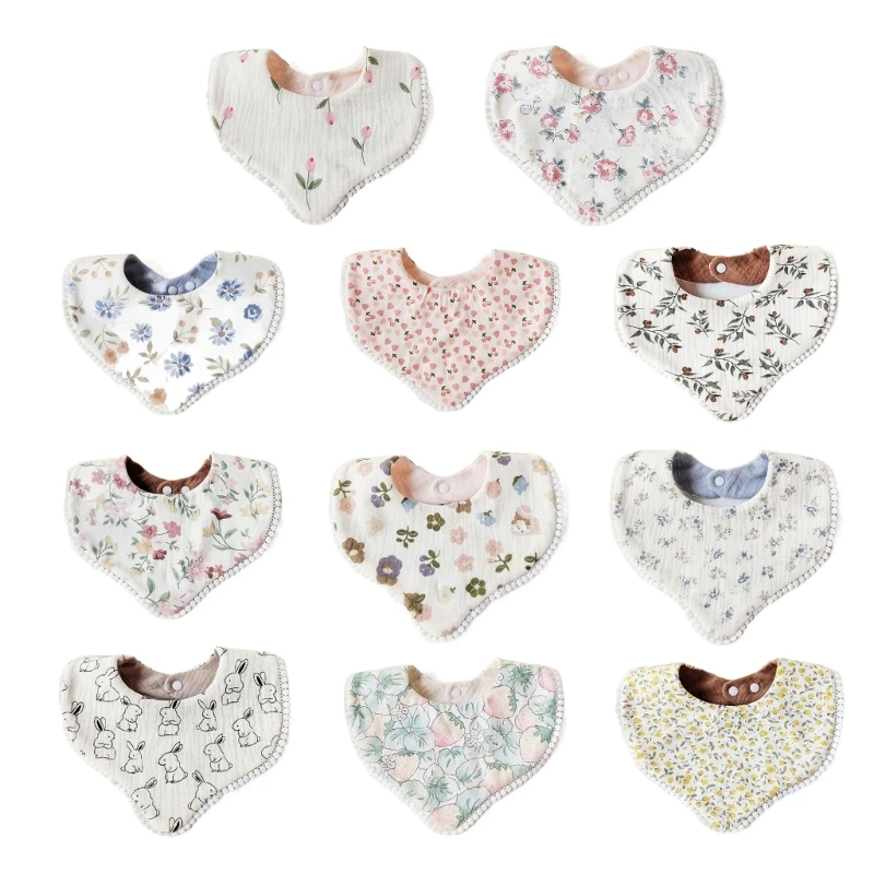 

Baby Bandana Drool Bibs for Girls Boys Cotton Bandana Bibs Baby Drool Bibs