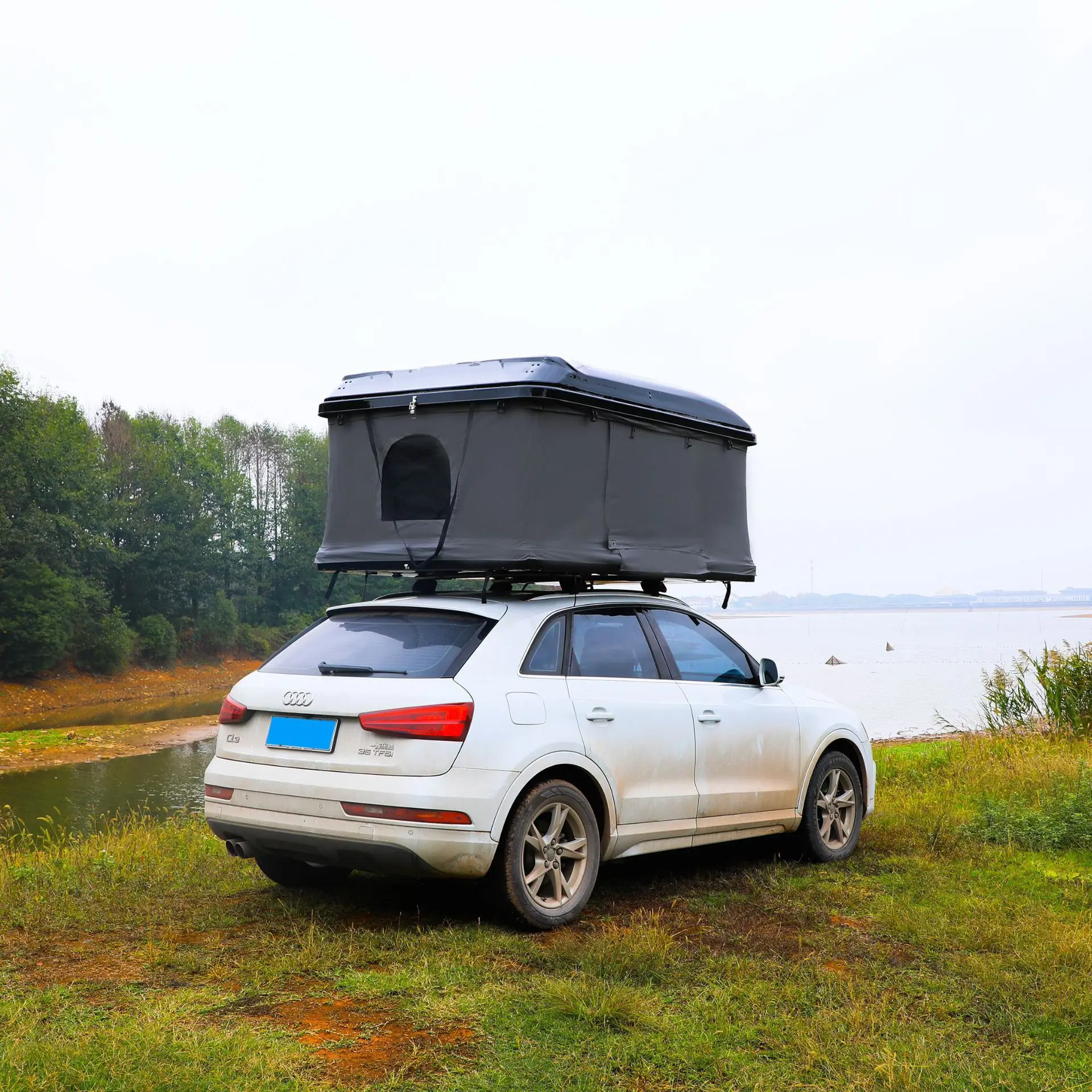 

Roof tent ABS hardtop car outdoor go on road trip camping equipment rain-proof four-corner tent folding RV