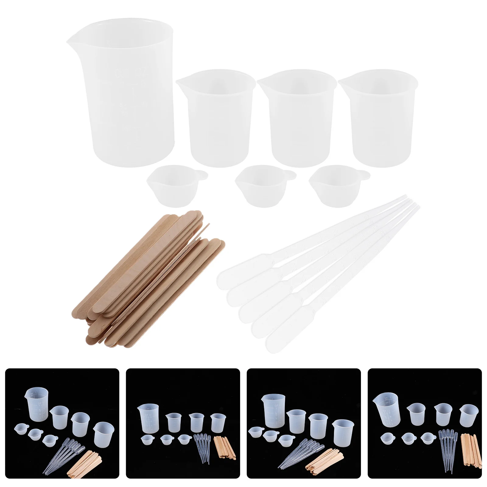 

Silicone Cup Measuring Cups Resin Jewelry Tools Making Large Supplies Molds Silica Gel Mixing