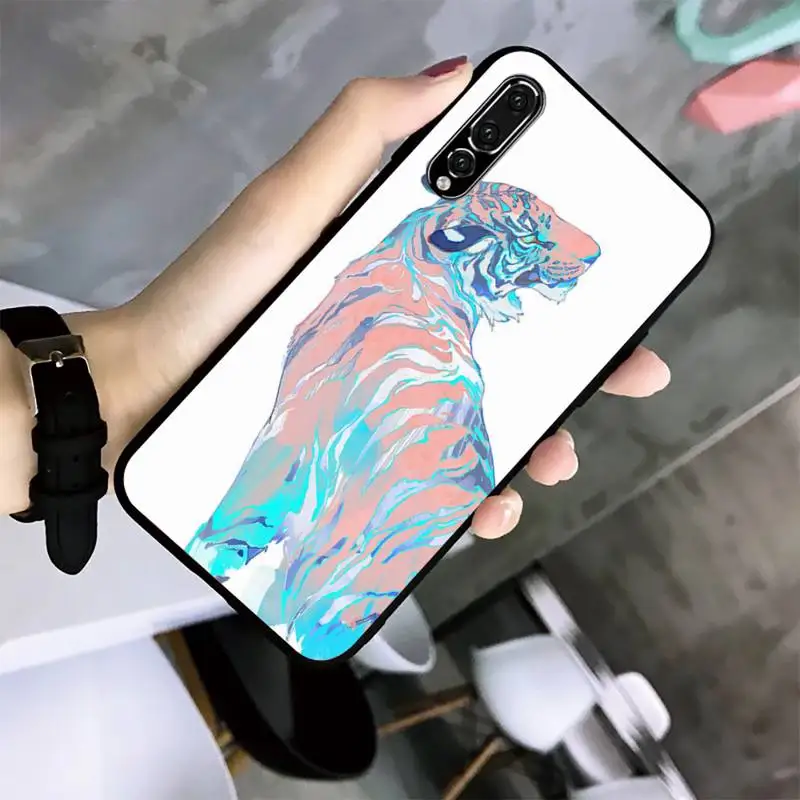 Чехол для телефона с изображением свирепного Тигра Huawei G7 G8 P7 P8 P9 P10 P20 P30 Lite Mini Pro P