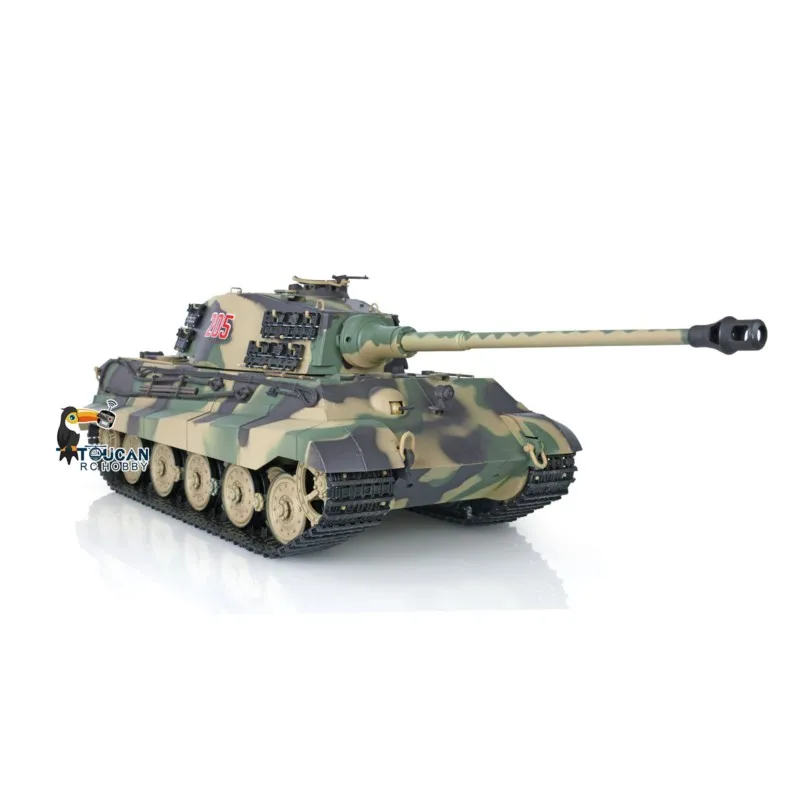 Фото Уличные игрушки HENG LONG 1/16 7.0 Пластиковая модель радиоуправляемого танка King Tiger с вращающимся стволом 3888A, дорожные колеса, BB-шарики TH17518-SMT4 №4