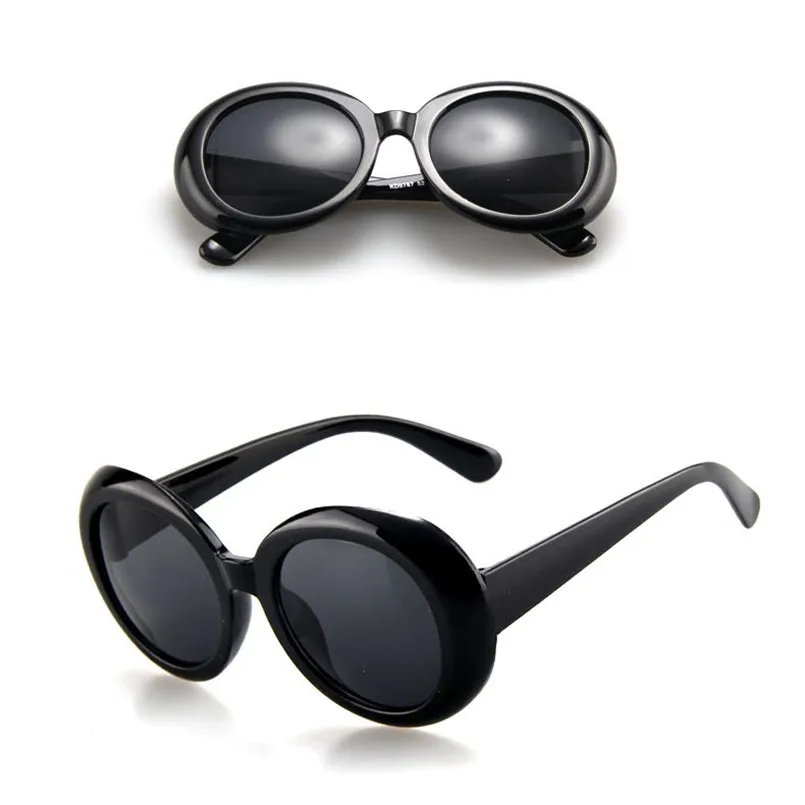 

New Pink Sunglasses Oval Plastic Frame UV400 Mirrored Lens Eyeglasses Retro Vintage Female Eyewear for Women Men