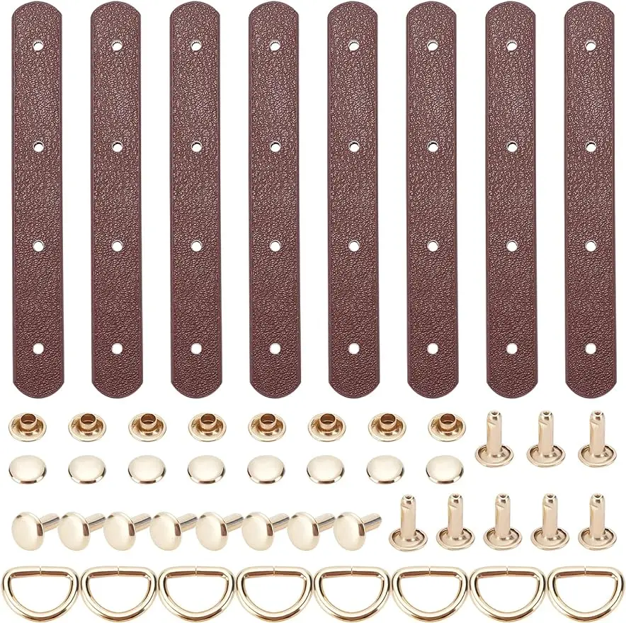 4 шт. кожаные металлические застежки-коннекторы для сумок