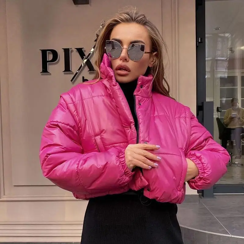 Winter Two Wear Casual Long Sleeve Vest Jacket Women Parka Warm Loose Solid Color Coat Zipper Button Short Jacket
