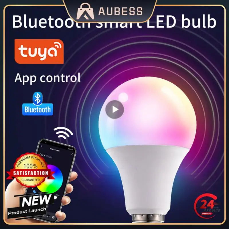 

1 ~ 6 шт. светодиодная лампочка с дистанционным управлением B22 E27 лампочка для лампы Tuya Smart 10 Вт Rgb с регулируемой яркостью Diy Цвет