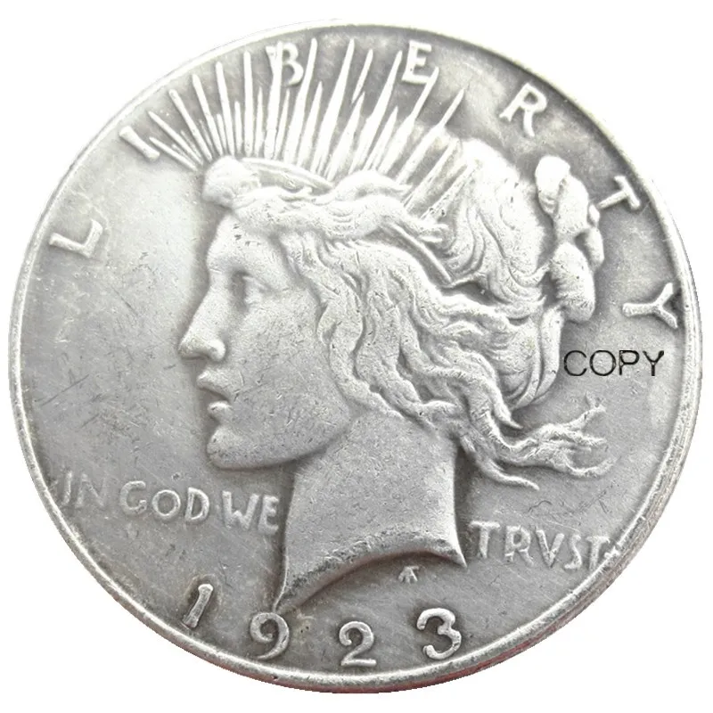 

Монеты США 1923-P-S-D мира доллар Посеребренная КОПИЯ монета