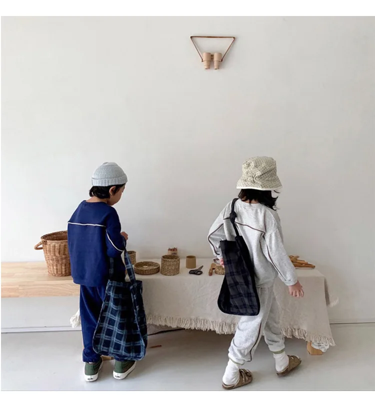 Autumn Toddler Baby Clothes Sets 2pcs Girls Boys Solid Color Tops+Pants Children Clothing Baby Set Tracksuits Outfits