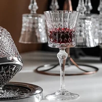 french goblet european crystal glass banquet grape wine glass whisky sparkling champagne glass transparent dessert cup