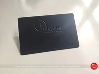 deep etching custom design stainless steel material screen printing personalized black metal business card