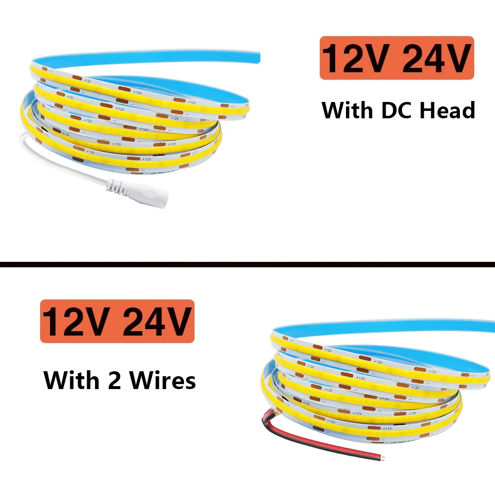 Гибкая светодиодная лента с регулируемой яркостью 8 мм 12 В 24 320 светодиодов/м