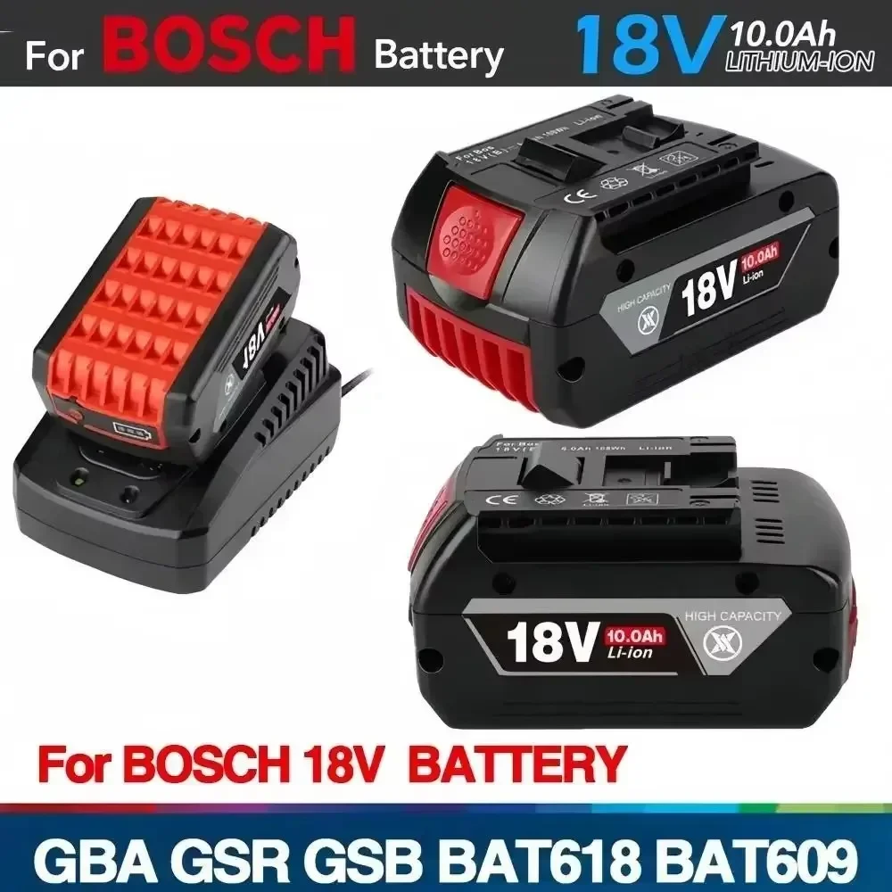 Аккумулятор 18 В 10 0 Ач для Bosch Professional GBA GBH GSR GSB BAT618 BAT609 BAT620
