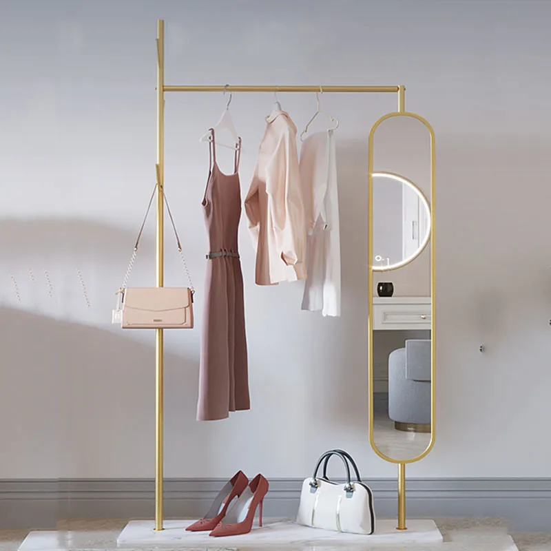 

Standing Coat Rack Bags Floor Multifunctional Clothes Storage Hanger Metal Dressing Room Perchero De Pie Bedroom Furniture
