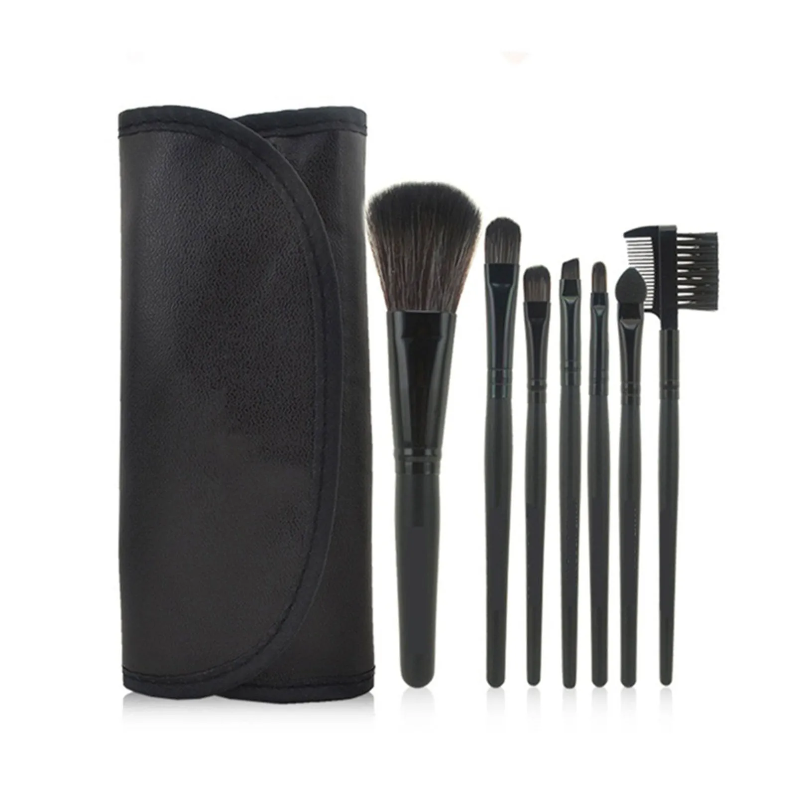 

7Pcs Makeup Brush with Storage Bag Synthetic Fiber Bristles Makeup Brushes for Powder Liquid Cream Blending