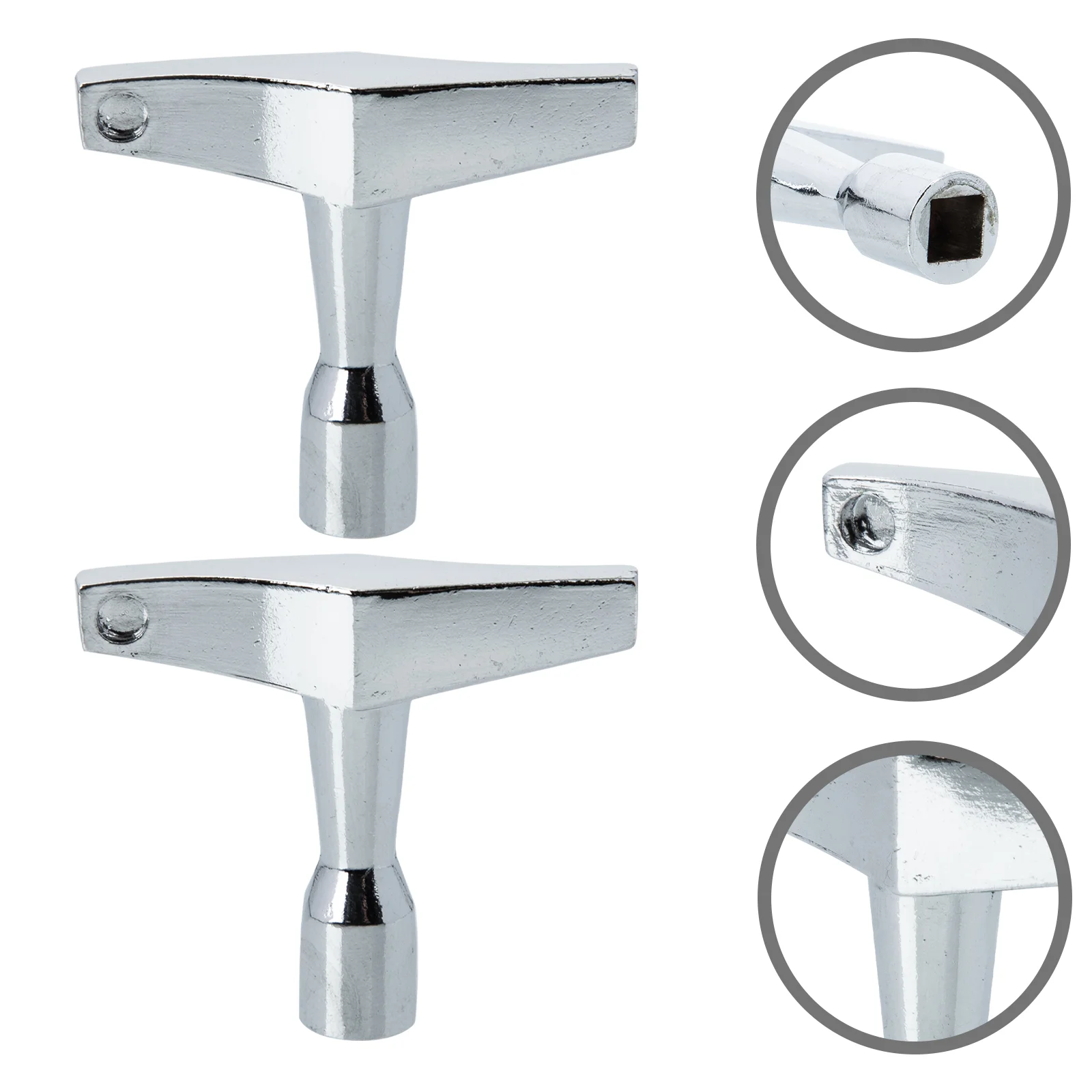 

2pcs Drum Keys Zinc Alloy Crafts Drum Keys Tuning Tools for Drum Set Silver