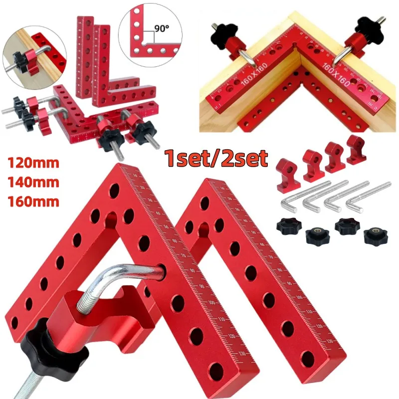

Auxiliary Degrees Square Panel Fixing Hand Angle Positioning L-shaped Woodworking Clips 90 Fixture Right Tools Clamping Aluminum