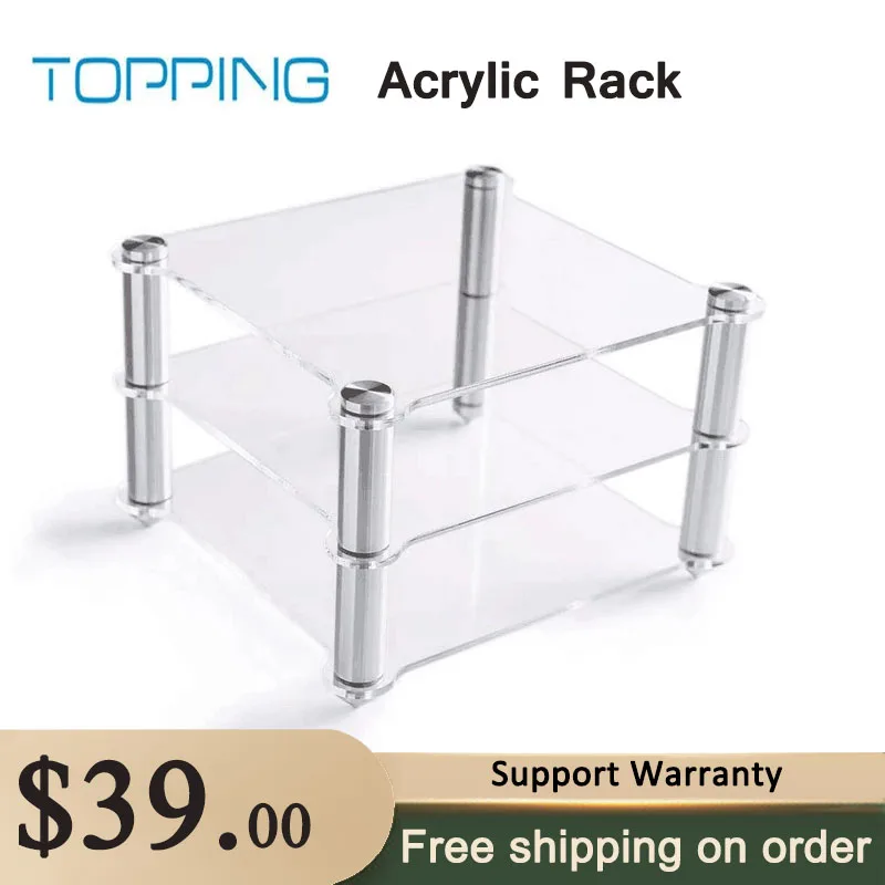 

TOPPING Acrylic Rack For D30 Decoder A30 HIFI Amplifier Amp rack Transparent equipment two-layer Rack Topping special shelf