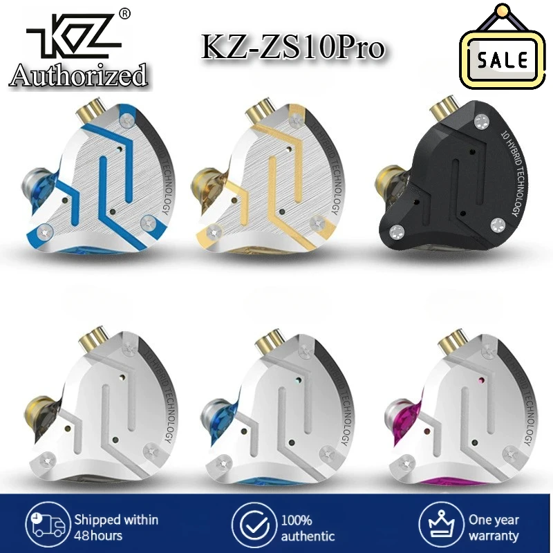 Наушники-вкладыши KZ-ZS10 PRO с 10ю блоками и динамическим звуком Hi-Fi эффектом тяжелых