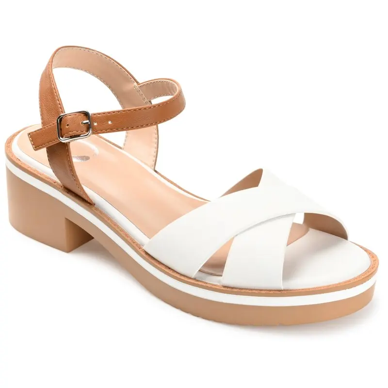 

Womens Hilaree Ankle Strap Low Block Heel Sandals