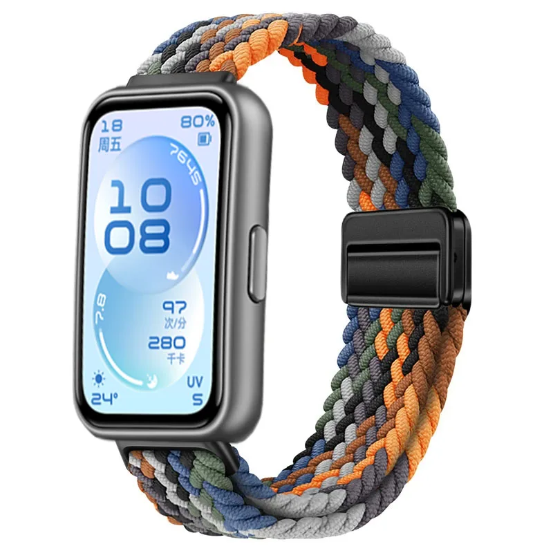 Фото Официальный плетеный нейлоновый ремешок с магнитной застежкой для Huawei Band 11/11 Pro, браслет для Huawei Band 8/9/10/11/11 Pro №2