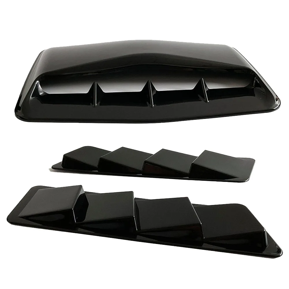 

Vehicle Air Flow Intake Bonnet Hood Scoop Covers Gloss Black Auto Vents Decoration Car Exterior Hood Fender Trims Accessories