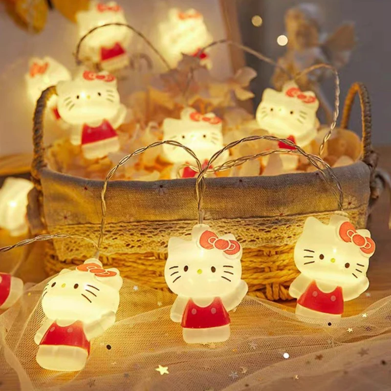

Cartoon Character Led Strip Lights Decoration Sanrio Hello Kitty Gaming Room Decoration Doll Light Glow Model Toy Child Gift