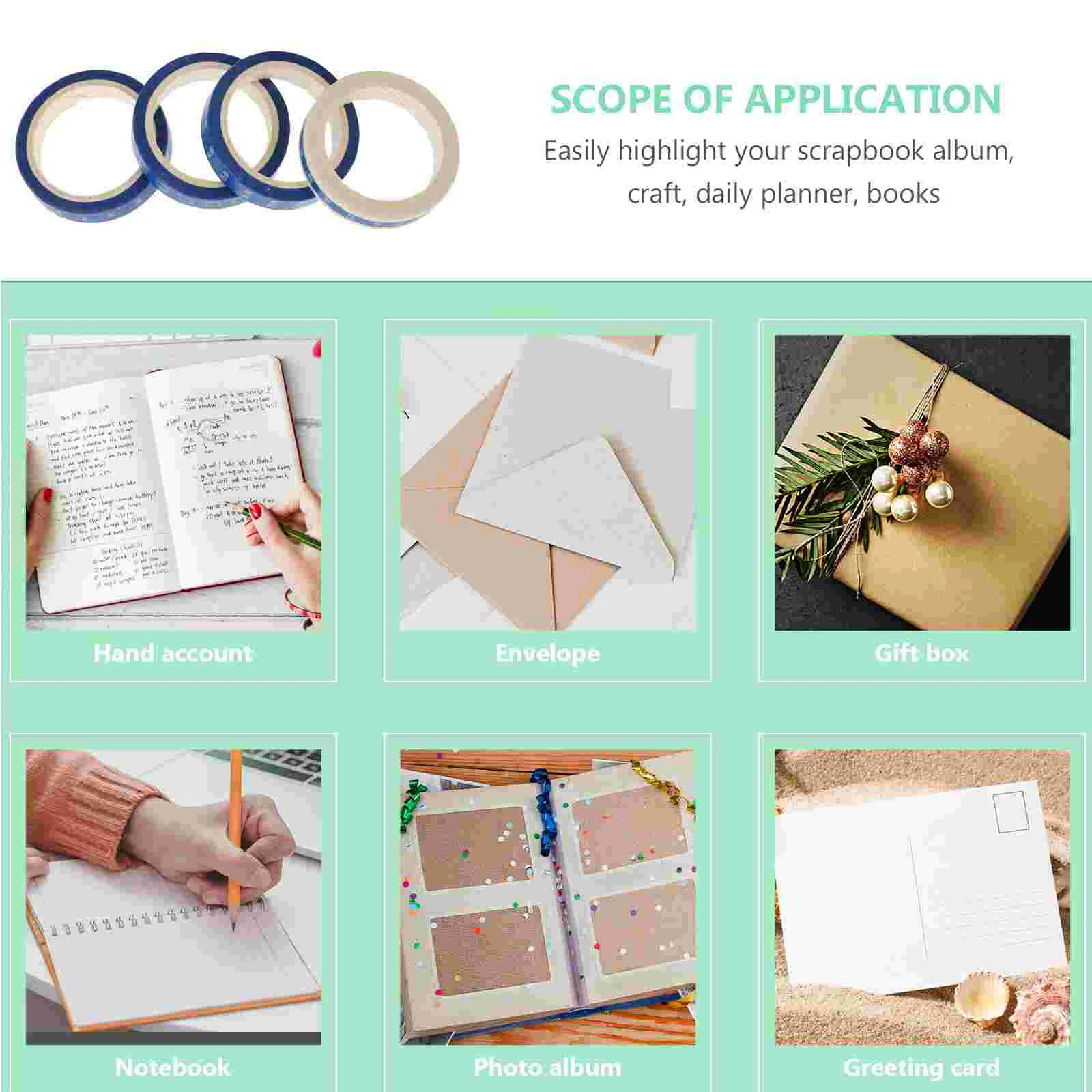 8 рулонов маскирующей декоративной ленты клейкая лента для скрапбукинга