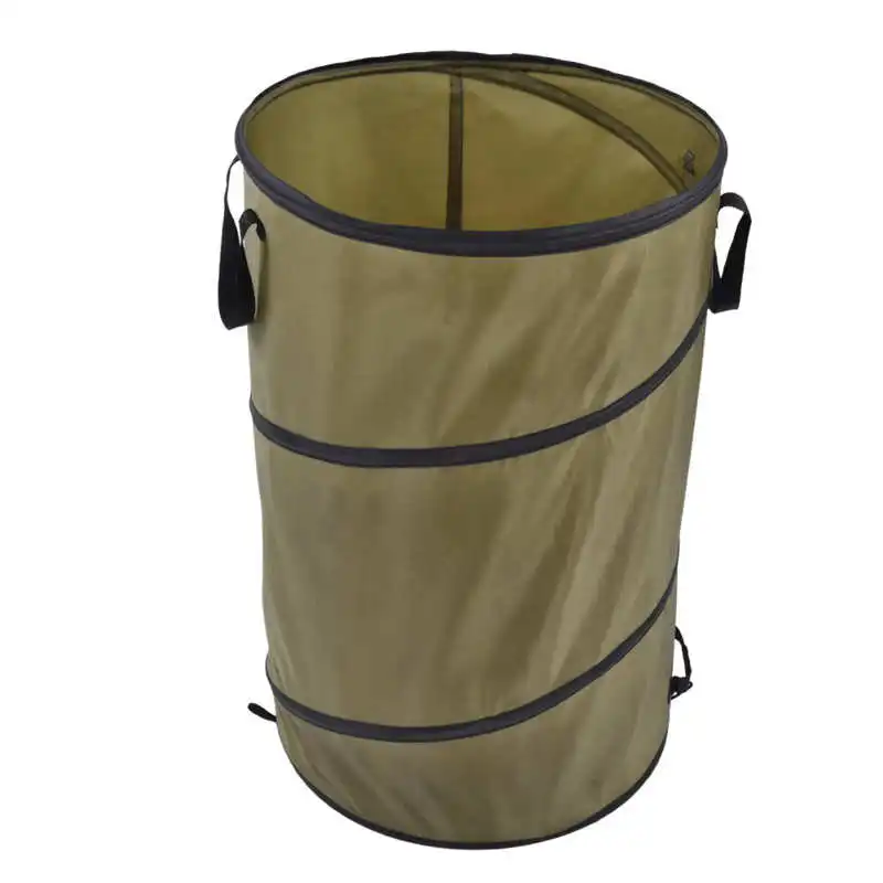 

Collapsible Trash Can Large Oxford Cloth Efficient Recycling Stable Yard Leaf Container for Camping for Lawn