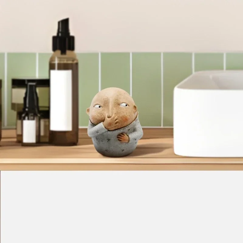 Креативная скульптура мальчика с носом примитивная фигурка ручная роспись