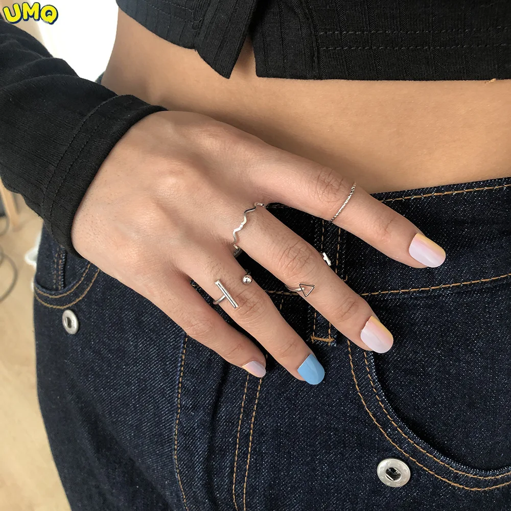 

Модное R0603 Новое геометрическое соединительное кольцо темпераментная простая стрелка Открытое кольцо из сплава персонализированное прост...