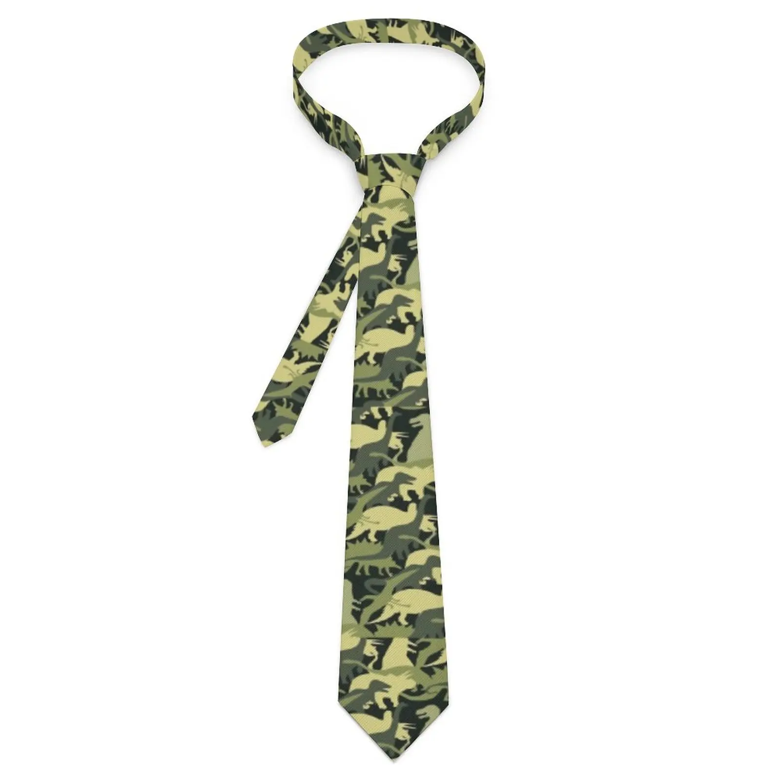

Галстук в виде динозавра, камуфляж, абстрактная животная, повседневная одежда, галстуки для шеи, классический элегантный галстук для мужчин, галстук для шеи с графическим рисунком, Подарочный галстук