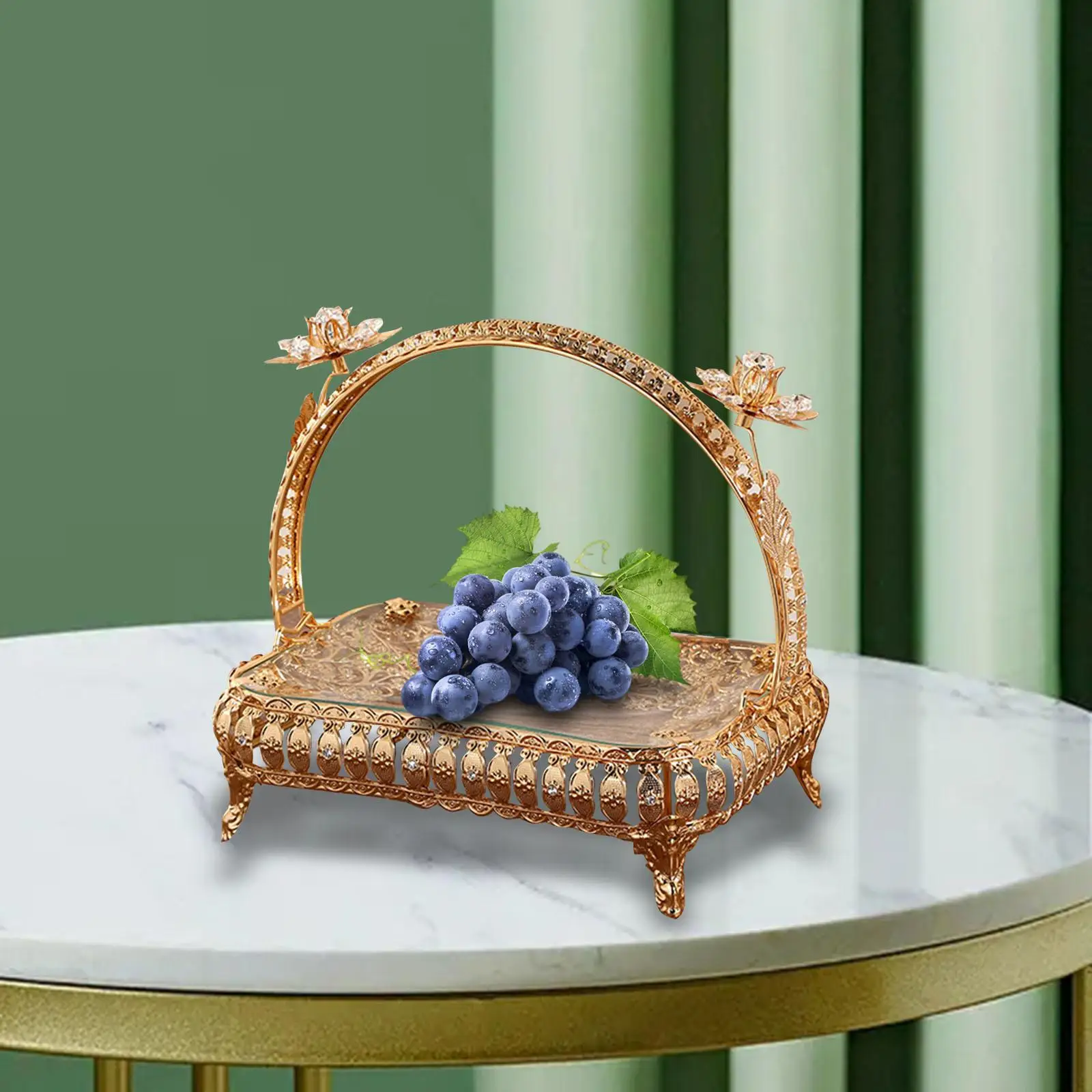 

Multipurpose Fruit Basket Serving Tray for Bar Hotels Desk Centerpiece