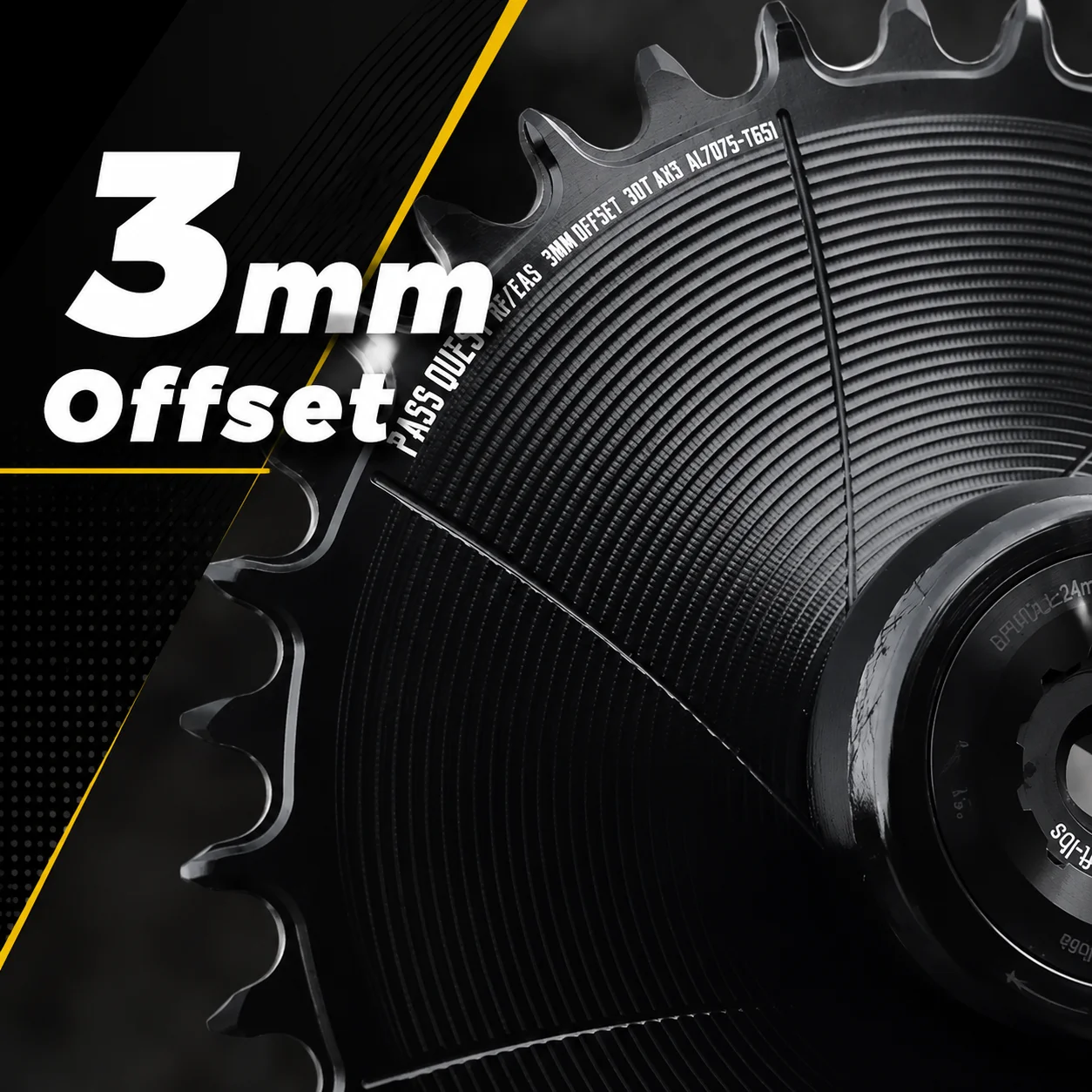 Фото Звездочка Raceface Easton с вылетом 3 мм для SRAM AXS 12s, аэродинамическая, прямого крепления, 30T, 32T, 34T, 36T, 38T, 40T, 42T, 44T, для MTB №3