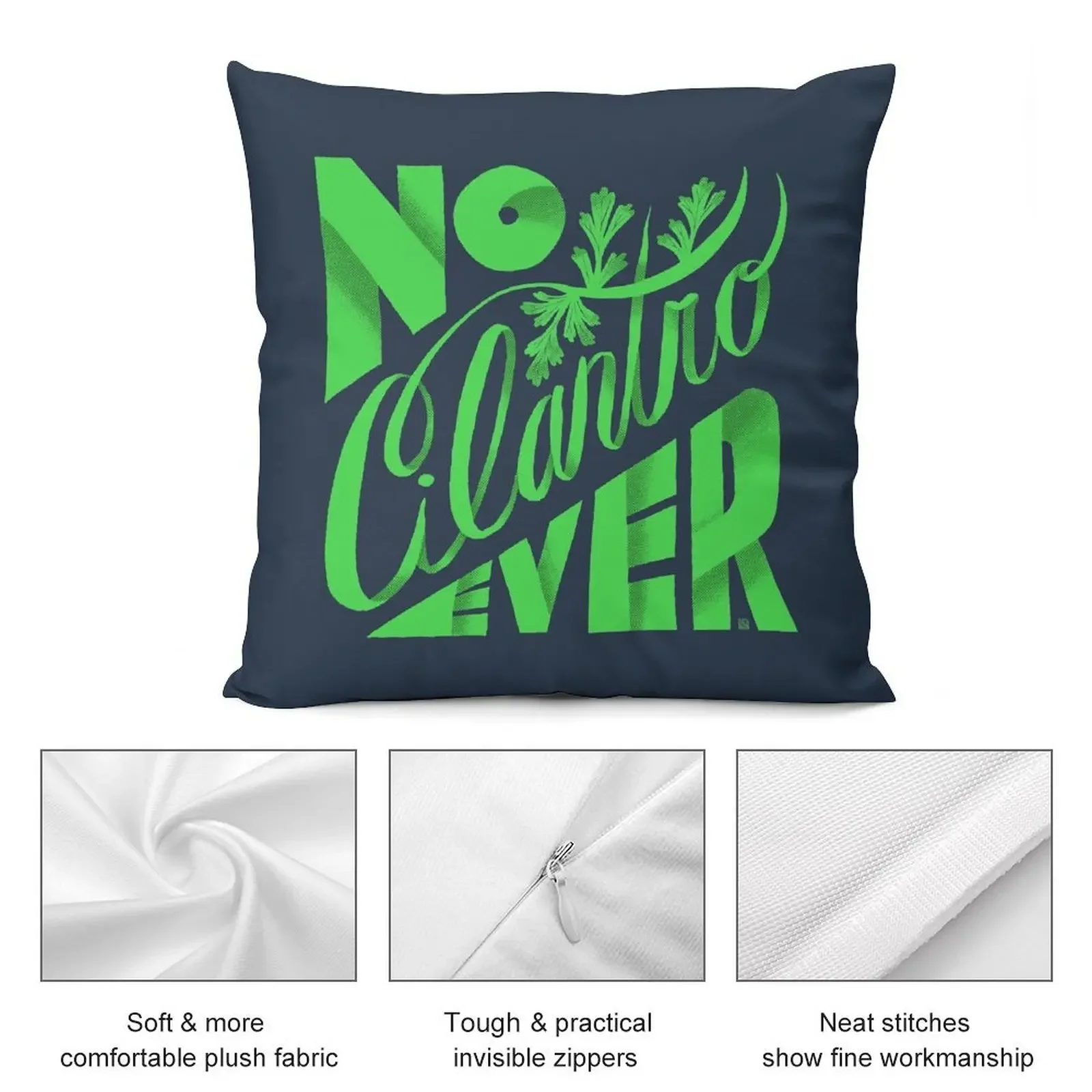 No Cilantro Ever Throw Pillow роскошные диванные подушки Подушки подушка (art.: 3920cd0ccbfa5) - 3920cd0ccbfa5