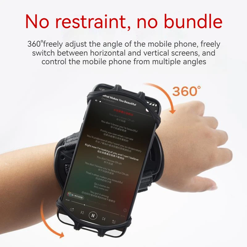 

Outdoor sports running fitness rotatable mobile phone wrist wrist sleeve