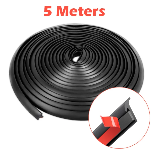 

Автомобильная уплотнительная лента, наклонная Т-образная атмосферостойкая уплотнительная лента для края, раструбная арка, резиновая защитная накладка, 5 метров
