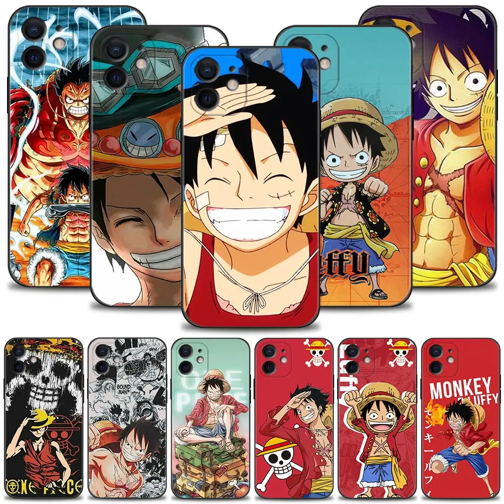 

Anime One Piece Monkey D. Luffy Case For Apple iPhone 13 12 11 Pro Max 13 12 Mini XS Max XR X 7 8 6 6S Plus 5 5S SE 2020 Shell