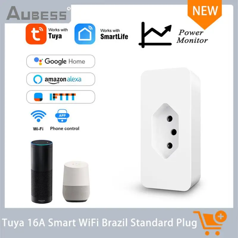 

Tuya умная Wifi вилка BR 16A с функцией монитора питания приложение Smart Life дистанционное управление розетка время через Alexa Google Home