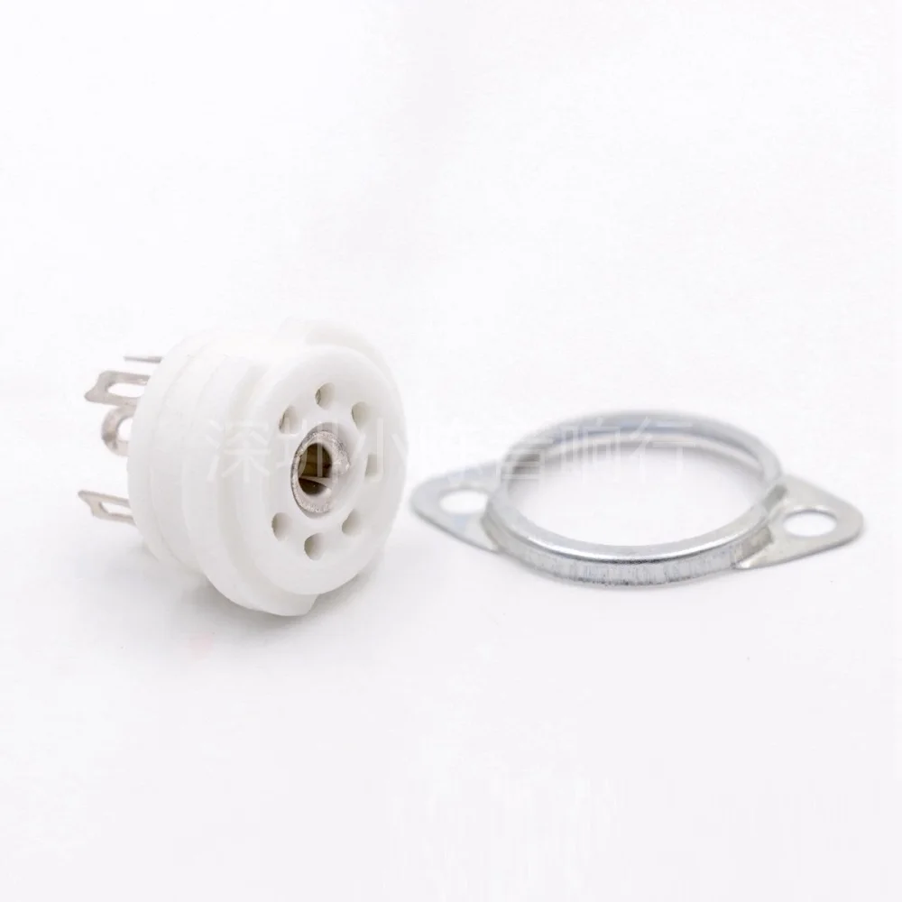 10 шт в упаковке новая 7pin трубки GZC7-F GZC7-F-G розетки Керамика база 6J1 6J3 6J4 6J5 6Z4 EAA91 EC92 6A2