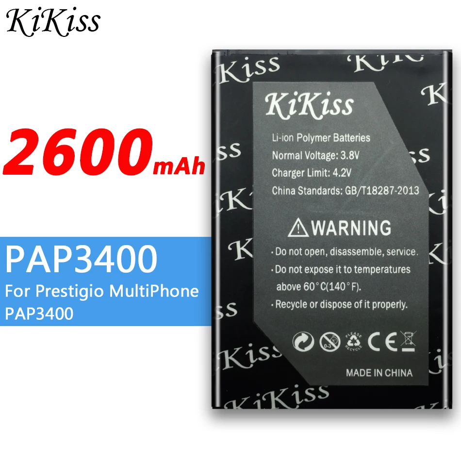 

Аккумулятор высокой емкости 2600 мАч для Prestigio MultiPhone PAP3400 DUO PAP 3400 мобильный телефон литий-ионный полимерный аккумулятор