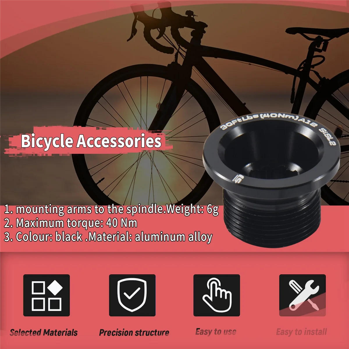 Для комплекта кривошипа Cannondale Hollowgram SiSL2 — черный KP251/BLK