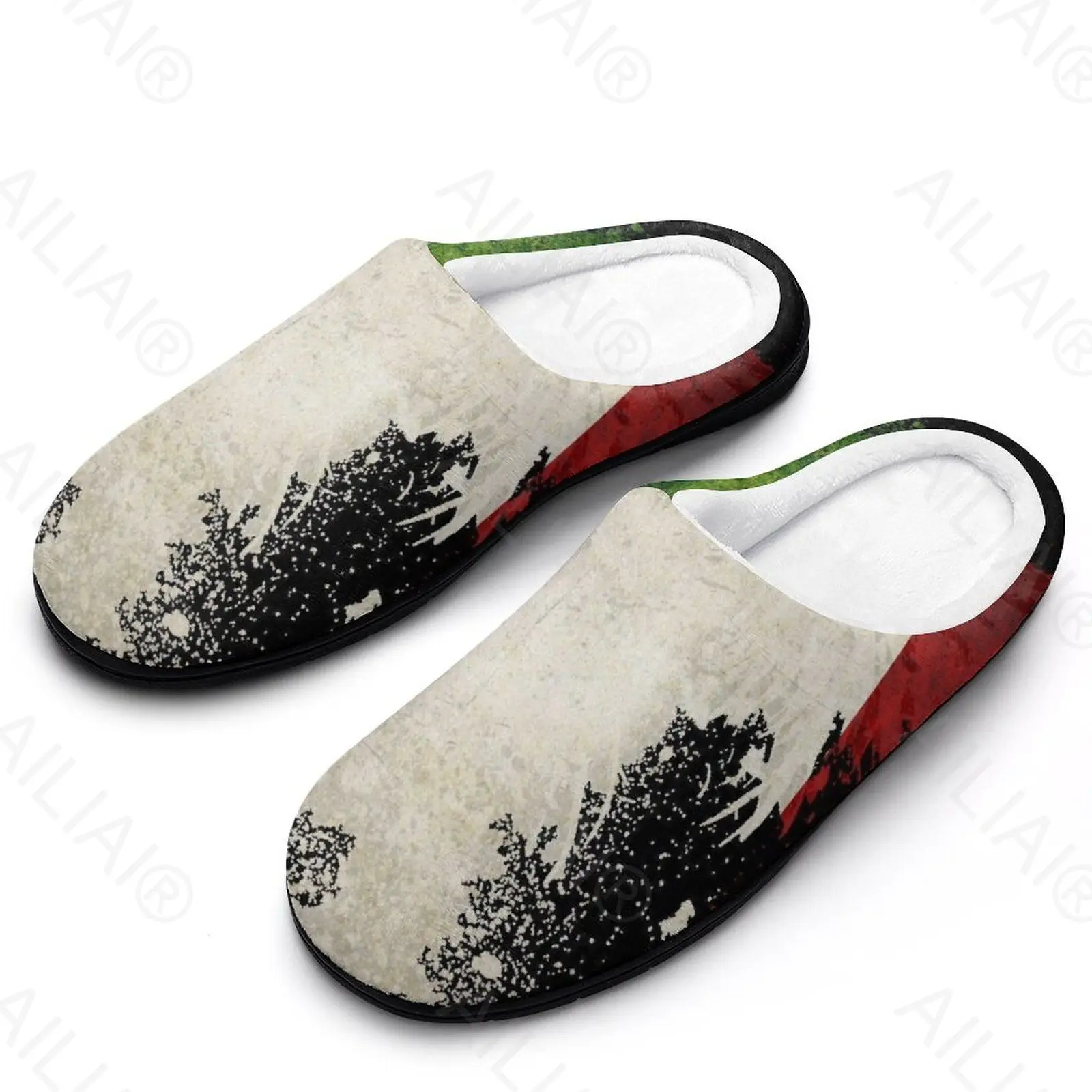 Italy Flag (17) Sandals Plush  Casual Keep Warm Shoes Thermal  Mens Womens Slipper Room Anime  Leather