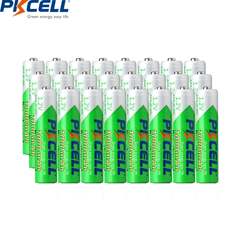 

24PCPKCELL AAA Battery 1000mah 1.2V NI-MH AAA Rechargeable battery low self discharging battery aaa batteries for flashlight toy